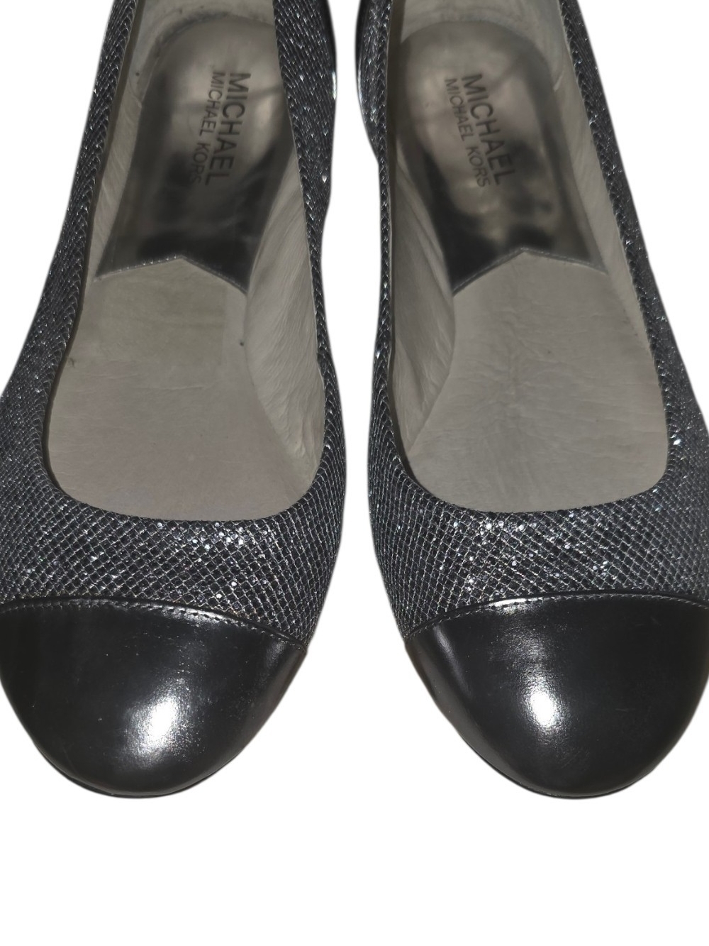 Michael Michael Kors Shala Ballet Gunmetal Glitter Size 9 US - Picture 7 of 7